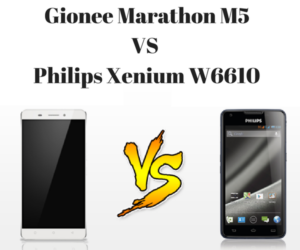 Gionee Marathon M5 vs Philips Xenium W6610